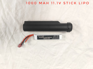 Maple Armouries 11.1v Buffer Tube Li-Po Battery (1000mAh Stick, 30-60c, Deans)